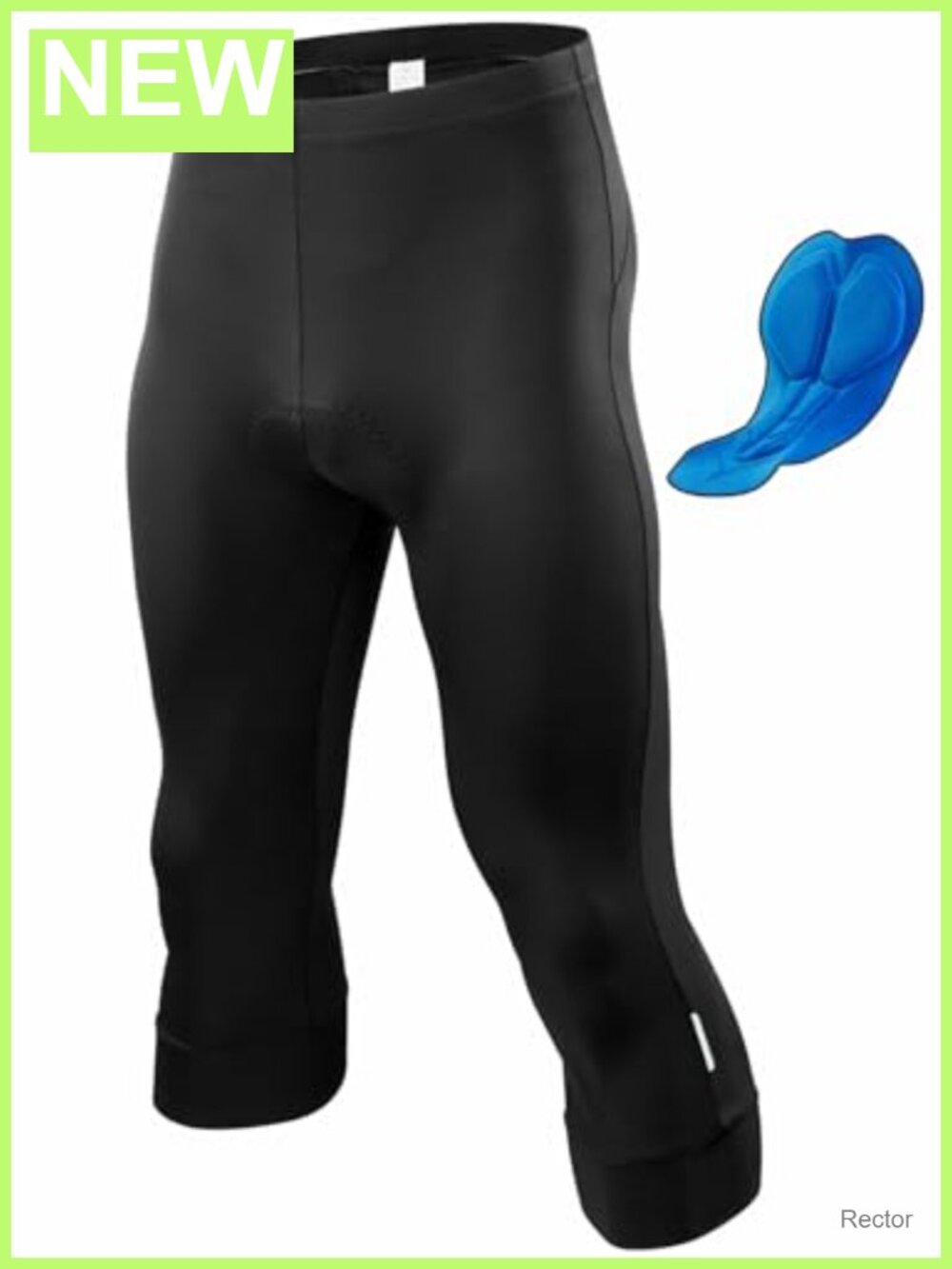 Men's 4D Padded 3/4 Cycling Tights High Elastic Bike Pants MTB Road